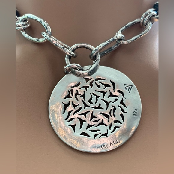 Silpada Vintage Sterling & Leather Sunburst Filigree Necklace - Picture 9 of 15